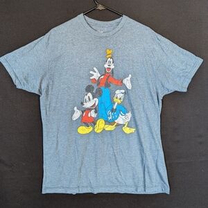 Disney T-shirt Size XL Mickey, Goody, & Donald, Faded Look